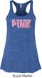 Breast Cancer My Team Wears Pink Ladies Flowy Racerback Tanktop