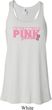 Breast Cancer My Team Wears Pink Ladies Flowy Racerback Tanktop