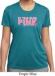 Breast Cancer My Team Wears Pink Ladies Moisture Wicking Shirt