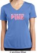 Breast Cancer My Team Wears Pink Ladies Moisture Wicking V-neck Shirt