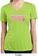 Breast Cancer My Team Wears Pink Ladies Moisture Wicking V-neck Shirt