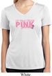 Breast Cancer My Team Wears Pink Ladies Moisture Wicking V-neck Shirt