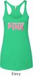 Breast Cancer My Team Wears Pink Ladies Tri Blend Racerback Tank Top