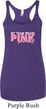 Breast Cancer My Team Wears Pink Ladies Tri Blend Racerback Tank Top