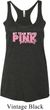 Breast Cancer My Team Wears Pink Ladies Tri Blend Racerback Tank Top