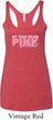 Breast Cancer My Team Wears Pink Ladies Tri Blend Racerback Tank Top