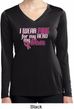 Breast Cancer Pink for My Hero Ladies Dry Wicking Long Sleeve Shirt