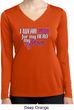 Breast Cancer Pink for My Hero Ladies Dry Wicking Long Sleeve Shirt