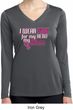 Breast Cancer Pink for My Hero Ladies Dry Wicking Long Sleeve Shirt