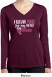 Breast Cancer Pink for My Hero Ladies Dry Wicking Long Sleeve Shirt