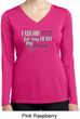Breast Cancer Pink for My Hero Ladies Dry Wicking Long Sleeve Shirt