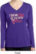 Breast Cancer Pink for My Hero Ladies Dry Wicking Long Sleeve Shirt