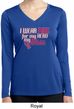 Breast Cancer Pink for My Hero Ladies Dry Wicking Long Sleeve Shirt