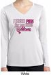 Breast Cancer Pink for My Hero Ladies Dry Wicking Long Sleeve Shirt