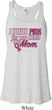 Breast Cancer Pink for My Hero Ladies Flowy Racerback Tanktop