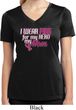 Breast Cancer Pink for My Hero Ladies Moisture Wicking V-neck Shirt