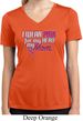 Breast Cancer Pink for My Hero Ladies Moisture Wicking V-neck Shirt