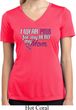 Breast Cancer Pink for My Hero Ladies Moisture Wicking V-neck Shirt