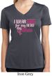 Breast Cancer Pink for My Hero Ladies Moisture Wicking V-neck Shirt