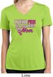 Breast Cancer Pink for My Hero Ladies Moisture Wicking V-neck Shirt