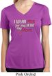 Breast Cancer Pink for My Hero Ladies Moisture Wicking V-neck Shirt