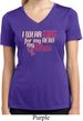 Breast Cancer Pink for My Hero Ladies Moisture Wicking V-neck Shirt