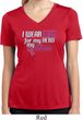 Breast Cancer Pink for My Hero Ladies Moisture Wicking V-neck Shirt