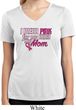 Breast Cancer Pink for My Hero Ladies Moisture Wicking V-neck Shirt