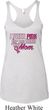 Breast Cancer Pink for My Hero Ladies Tri Blend Racerback Tank Top