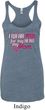 Breast Cancer Pink for My Hero Ladies Tri Blend Racerback Tank Top