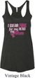 Breast Cancer Pink for My Hero Ladies Tri Blend Racerback Tank Top