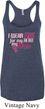 Breast Cancer Pink for My Hero Ladies Tri Blend Racerback Tank Top