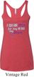 Breast Cancer Pink for My Hero Ladies Tri Blend Racerback Tank Top
