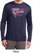 Breast Cancer Pink for My Hero Mens Dry Wicking Long Sleeve Shirt