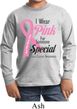 Breast Cancer Pink For Someone Special Kids Long Sleeve Shirt