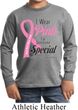 Breast Cancer Pink For Someone Special Kids Long Sleeve Shirt
