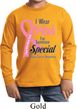Breast Cancer Pink For Someone Special Kids Long Sleeve Shirt