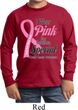 Breast Cancer Pink For Someone Special Kids Long Sleeve Shirt