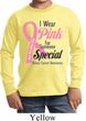 Breast Cancer Pink For Someone Special Kids Long Sleeve Shirt