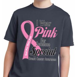 Breast Cancer Pink For Someone Special Kids Moisture Wicking Shirt