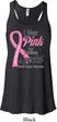 Breast Cancer Pink For Someone Special Ladies Flowy Racerback Tanktop