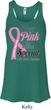 Breast Cancer Pink For Someone Special Ladies Flowy Racerback Tanktop