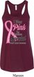 Breast Cancer Pink For Someone Special Ladies Flowy Racerback Tanktop