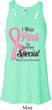 Breast Cancer Pink For Someone Special Ladies Flowy Racerback Tanktop