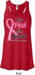 Breast Cancer Pink For Someone Special Ladies Flowy Racerback Tanktop