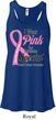 Breast Cancer Pink For Someone Special Ladies Flowy Racerback Tanktop