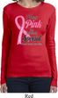 Breast Cancer Pink For Someone Special Ladies Long Sleeve Shirt