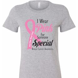 Breast Cancer Pink For Someone Special Ladies Longer Length Shirt