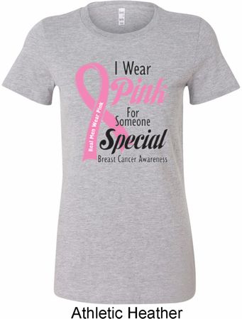 Breast Cancer Pink For Someone Special Ladies Longer Length Shirt