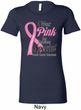 Breast Cancer Pink For Someone Special Ladies Longer Length Shirt